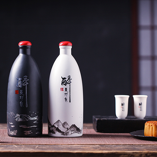 <b>陶瓷酒具91抖音成人 黑白套裝</b>