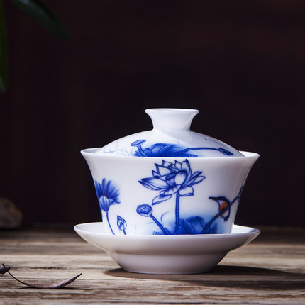 青花蓋碗定製